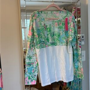 Lilly Pulitzer Finn Top, Lilly loves Palm Beach, HTF, NWT, medium